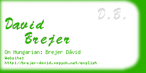 david brejer business card